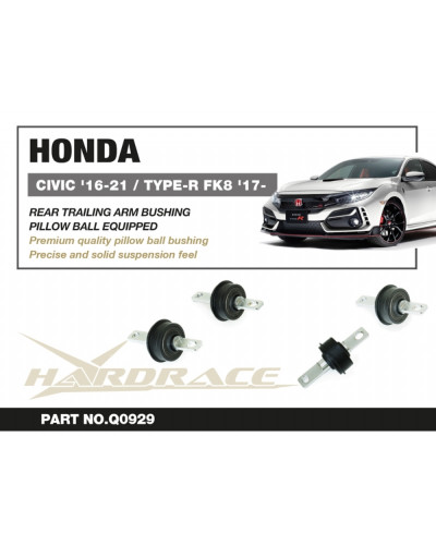 HARDRACE HONDA CIVIC TYPE-R FK8 '17- REAR TRAILING ARM BUSHING : KYP PERFORMANCE HOUSE |FAST SHIPPING JDM CAR PARTS UPGRAD PRO S