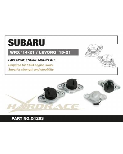 HARDRACE FA24 SWAP ENGINE MOUNT KIT SUBARU WRX 14-21, LEVORG 14-21  : KYP PERFORMANCE HOUSE