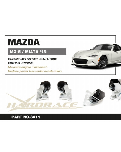 HARDRACE  RH + LH SIDE ENGINE MOUNT MAZDA MX-5 ND 2.0L : KYP PERFORMANCE HOUSE