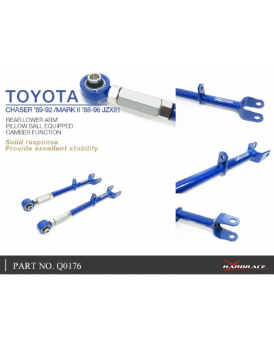 HARDRACE REAR LOWER ARM CAMBER FUNCITON TOYOTA, MARK II/CHASER, JZX81 88-92 : KYP PERFORMANCE HOUSE