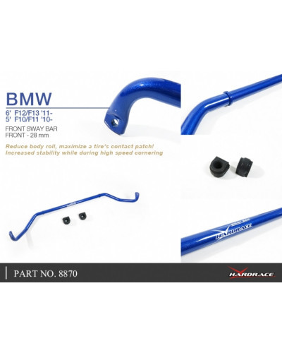 HARDRACE FRONT SWAY BAR 28MM BMW, 5/6 SERIES , F06/F12/F13, F10/F11/F07 : KYP PERFORMANCE HOUSE