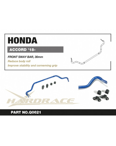 HARDRACE HONDA ACCORD '18- FRONT SWAY BAR 30MM : KYP PERFORMANCE HOUSE