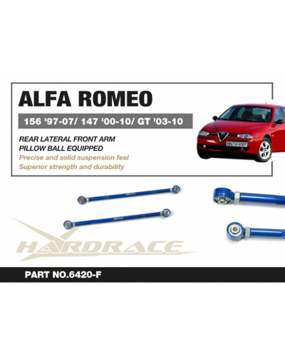 HARDRACE ALFA ROMEO 156 '97-07/ 147 '00-10/ GT '03-10 REAR LATERAL FRONT ARM : KYP PERFORMANCE HOUSE