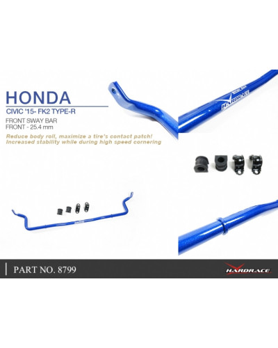 HARDRACE FRONT SWAY BAR HONDA, CIVIC, FK2 TYPE-R : KYP PERFORMANCE HOUSE