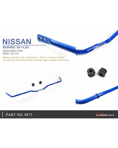 HARDRACE SWAY BAR NISSAN, MURANO, Z51 09-14 : KYP PERFORMANCE HOUSE