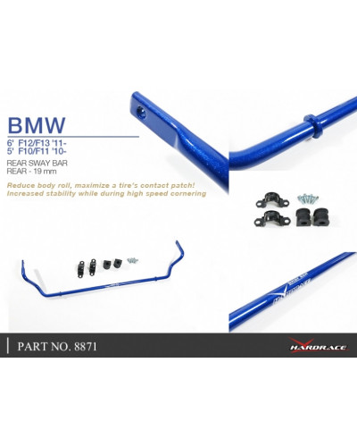 HARDRACE REAR SWAY BAR 19MM BMW, 5/6 SERIES , F06/F12/F13, F10/F11/F07 : KYP PERFORMANCE HOUSE