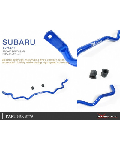 HARDRACE FRONT SWAY BAR 28MM SUBARU, XV, GP 12-17 : KYP PERFORMANCE HOUSE