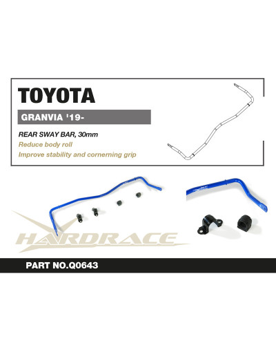 HARDRACE REAR SWAY BAR TOYOTA GRANVIA/GRANACE 19- : KYP PERFORMANCE HOUSE