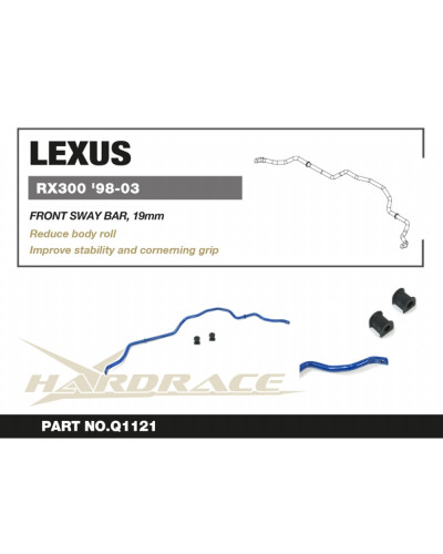 HARDRACE 
19MM FRONT SWAY BAR LEXUS, RX300 '98-03 : KYP PERFORMANCE HOUSE