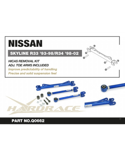 HARDRACE HICAS REMOVAL KIT NISSAN, SKYLINE, R33/R34 GTST GT-T GT-R : KYP PERFORMANCE HOUSE