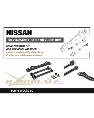 HARDRACE NISSAN S13/R32/R32 GT-R HICAS REMOVAL KIT BLACK : KYP PERFORMANCE HOUSE