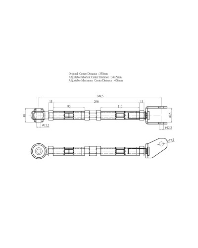 HARDRACE REAR TRACTION ROD TOYOTA, LEXUS, ALTEZZA, ARISTO, CROWN, CROWN MAJESTA, GS, IS, MARK II/CHASER, SC, XE10 99-05, JZS160 