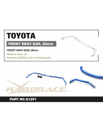 HARDRACE 28MM FRONT SWAY BAR TOYOTA GR COROLLA 22-  : KYP PERFORMANCE HOUSE