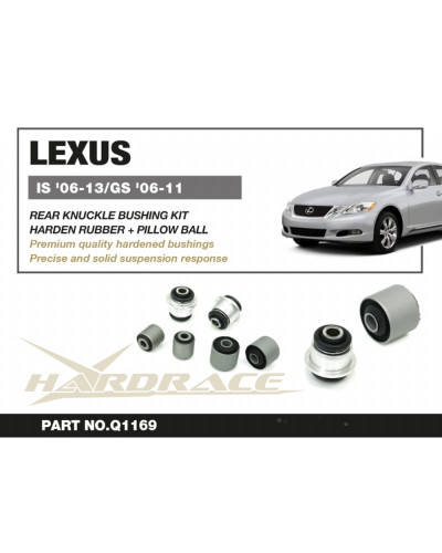 HARDRACE REAR KNUCKLE BUSHING KIT LEXUS IS '06-13, GS '06-11  : KYP PERFORMANCE HOUSE