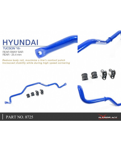 HARDRACE REAR SWAY BAR 25.4MM HYUNDAI, TUCSON, TL 16-PRESENT : KYP PERFORMANCE HOUSE