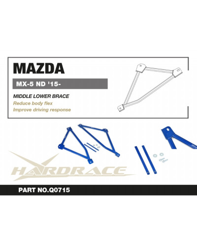 HARDRACE MAZDA MIATA/MX-5 ND 15- MIDDLE LOWER BRACE : KYP PERFORMANCE HOUSE