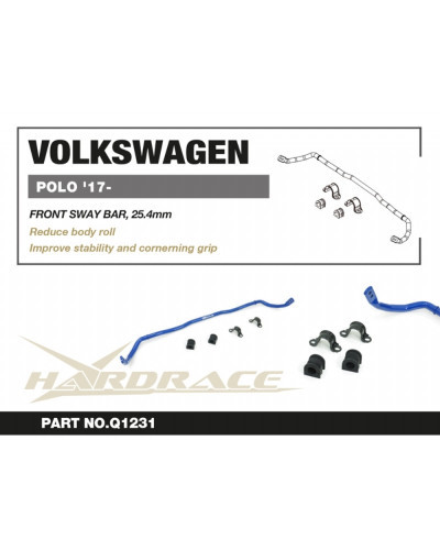 HARDRACE 25.4MM FRONT SWAY BAR VW, POLO '17-, T-CROSS '19-, SKODA, FABIA '21-, SCALA '19-, KAMIQ '19-, AUDI A1 '18- : KYP PERFOR