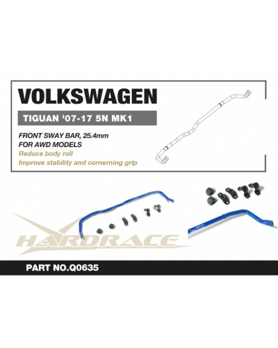 HARDRACE VW TIGUAN '07-16 FRONT SWAY BAR V2 : KYP PERFORMANCE HOUSE