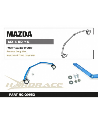 HARDRACE MAZDA MX-5 ND 15- FRONT STRUT BRACE : KYP PERFORMANCE HOUSE