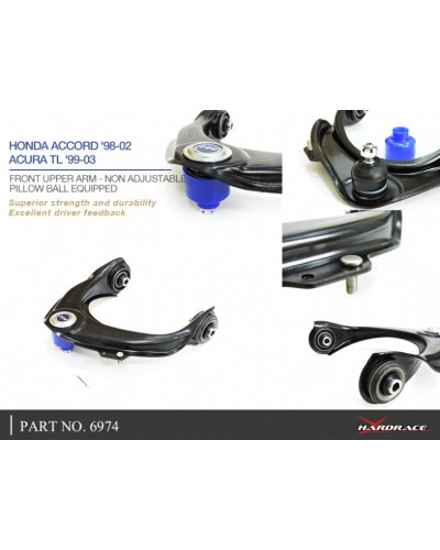 HARDRACE FRONT UPPER ARM HONDA, ACCORD TL, CG1/2/3/4/5/6, UA4 99-03 : KYP PERFORMANCE HOUSE