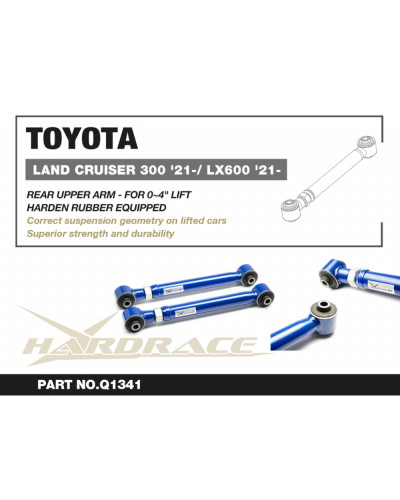 HARDRACE 0-4 INCH LIFT CONTROL REAR UPPER ARM TOYOTA LAND CRUISER 21-, LEXUS LX600 21-  : KYP PERFORMANCE HOUSE