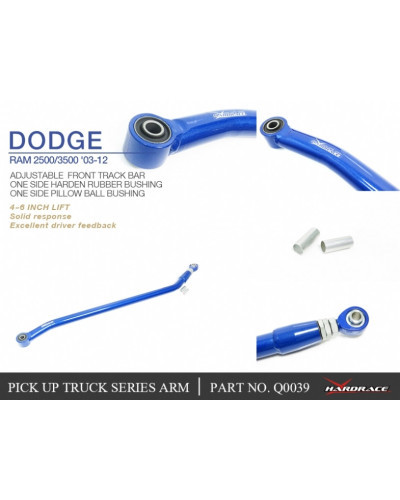 HARDRACE ADJUSTABLE FRONT TRACK BAR 4~6 INCH LIFT DODGE, RAM, 2500 03-07 : KYP PERFORMANCE HOUSE