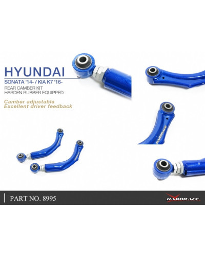 HARDRACE ADJUSTABLE CAMBER/TOE/CASTER ARM HYUNDAI, KIA, ELANTRA, I-30, IONIQ, K7, SONATA, VELOSTER, LF 14-, 16-PRESENT, 17-PRESE