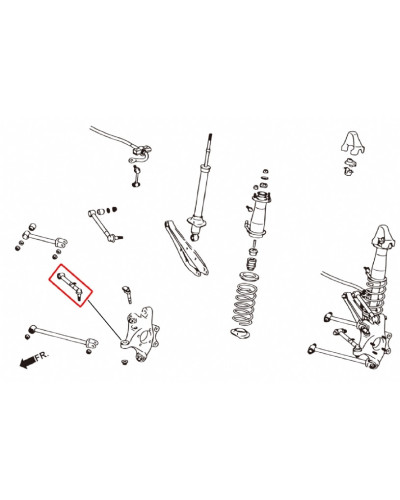 HARDRACE REAR TOE CONTROL ARM TOYOTA, LEXUS, GS, IS, MARK X/REIZ, GRX120 04-09, GRX13X 09-, XE20 06-13, GRS19 06 : KYP PERFORMAN