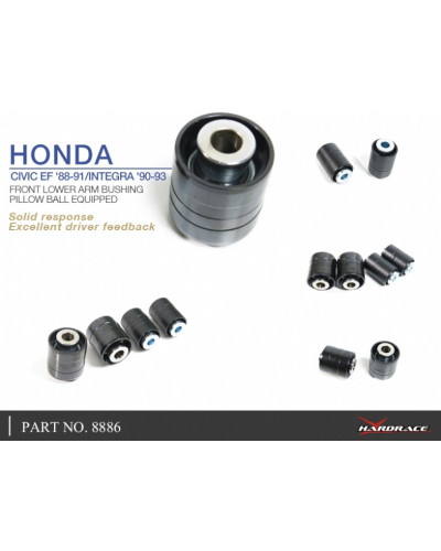 HARDRACE FRONT LOWER ARM BUSHING HONDA, CIVIC, CRX, INTEGRA, EF6/7/8, DA 90-93, EC/ED/EE/EF : KYP PERFORMANCE HOUSE