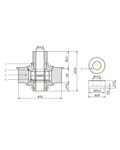 HARDRACE FRONT LOWER ARM BUSH SUBARU, IMPREZA, STI GE-GR 07-13, WRX/STI VA 14- : KYP PERFORMANCE HOUSE