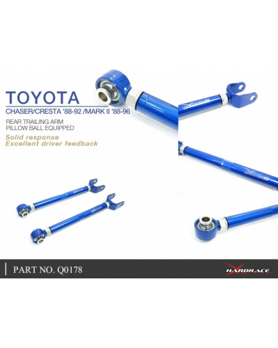 HARDRACE REAR TRAILING ARM TOYOTA, MARK II/CHASER, JZX81 88-92 : KYP PERFORMANCE HOUSE