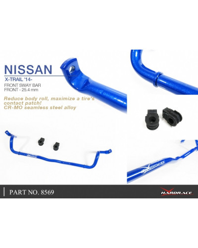 HARDRACE FRONT SWAY BAR 25.4MM NISSAN, X-TRAIL, 13- PRESENT : KYP PERFORMANCE HOUSE