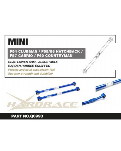 HARDRACE MINI F54/55/56/57/60 / BMW F39/40/44/45/46/48 REAR LOWER ARM : KYP PERFORMANCE HOUSE