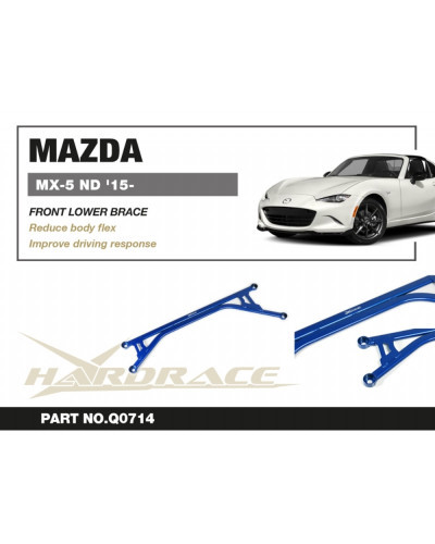 HARDRACE MAZDA MIATA/MX-5 ND 15- FRONT LOWER BRACE : KYP PERFORMANCE HOUSE