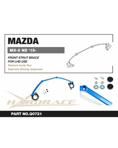 HARDRACE MAZDA MX-5 ND '15- FRONT STRUT TOWER BRACE (LHD) : KYP PERFORMANCE HOUSE