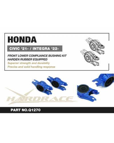 HARDRACE FRONT LOWER ARM BUSHING REAR HONDA CIVIC 21+/ACURA INTEGRA 22+ : KYP PERFORMANCE HOUSE