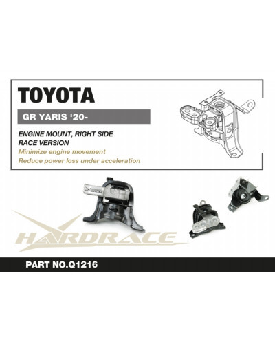 HARDRACE RIGHT SIDE ENGINE MOUNT RACE VERSION TOYOTA, GR YARIS '20- GXPA16  : KYP PERFORMANCE HOUSE |FAST SHIPPING JDM CAR PARTS