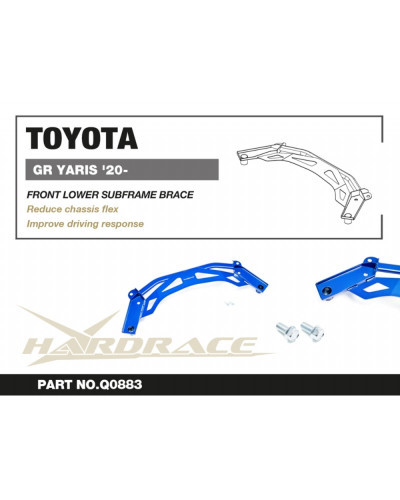 HARDRACE FRONT LOWER SUB-FRAME BRACE TOYOTA, GR YARIS '20-  : KYP PERFORMANCE HOUSE |FAST SHIPPING JDM CAR PARTS UPGRADE AUSTRAL