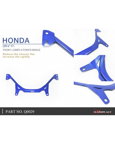 HARDRACE FRONT LOWER 4 POINTS BRACE HONDA CRV, 17-PRESENT : KYP PERFORMANCE HOUSE