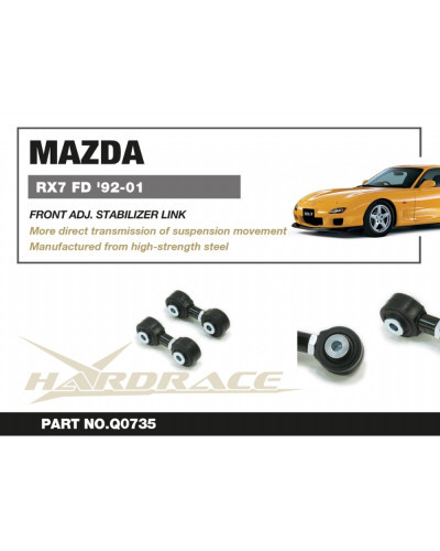 HARDRACE FRONT ADJ. STABILIZER LINK MAZDA RX-7 '92-02 FD : KYP PERFORMANCE HOUSE