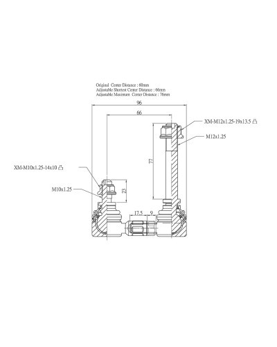 HARDRACE MAZDA RX-7 92-02 FD REAR ADJ. STABILIZER LINK : KYP PERFORMANCE HOUSE