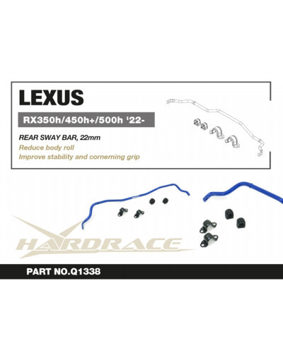 HARDRACE 22MM REAR SWAY BAR LEXUS RX350H/450H+/500H 22-  : KYP PERFORMANCE HOUSE