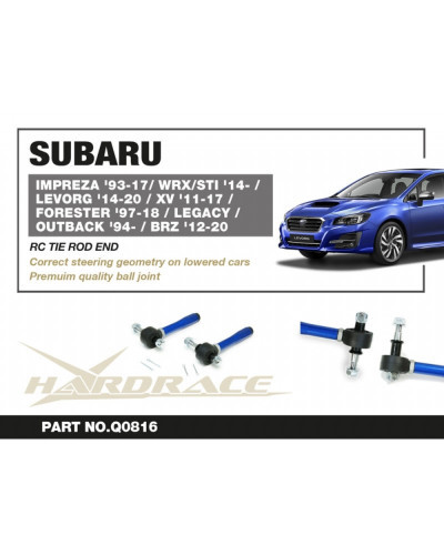 HARDRACE RC TIE ROD END IMPREZA '93-17/ WRX/STI '14-/ LEVORG '14-20/XV '11-/ FORESTER '97-/ LEGACY/OUTBACK '94-/BRZ/ TOYOTA 86 '