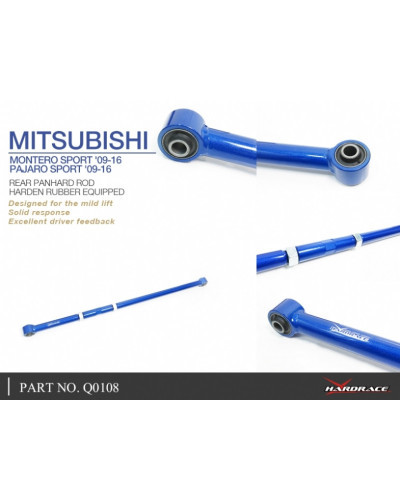 HARDRACE REAR ADJUSTABLE PANHARD ROD MITSUBISHI, PAJERO SPORT/MONTERO, 08-16 : KYP PERFORMANCE HOUSE