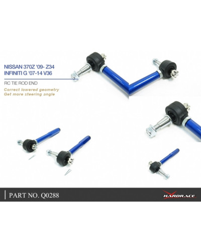 HARDRACE RC TIE ROD END NISSAN, FAIRLADY Z, G SERIES, Q50, Q70, 13-PRESENT, 14-PRESENT, G25/35/37 (V36), Z34 08- : KYP PERFORMAN