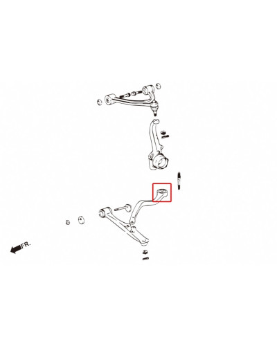 HARDRACE FRONT TENSION/CASTER ROD BUSHING TOYOTA, LEXUS, ARISTO, GS, SC, Z30 91-00, JZS160 98-05, JZS16 97-04 : KYP PERFORMANCE 