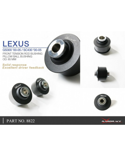 HARDRACE FRONT TENSION/CASTER ROD BUSHING TOYOTA, LEXUS, ARISTO, GS, JZS160 98-05, JZS16 97-04 : KYP PERFORMANCE HOUSE