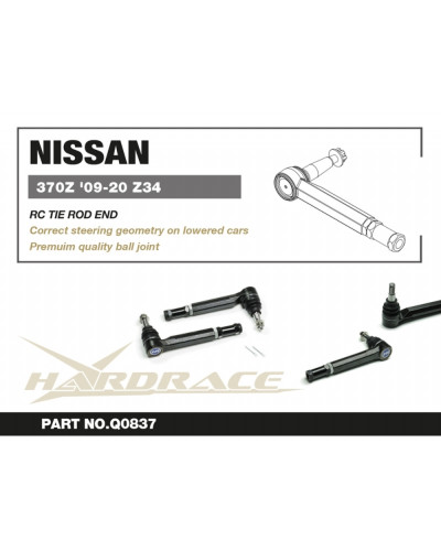 HARDRACE NISSAN 370Z Z34/ INFINITI G '06-14 V36/ Q50/Q60 '14- V37 RC TIE ROD END (FORGED BODY) : KYP PERFORMANCE HOUSE