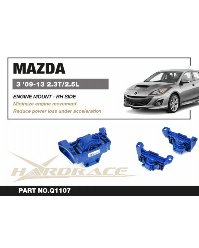 HARDRACE RIGHT SIDE ENGINE MOUNT MAZDA 3 '09-13 2.3T/2.5L  : KYP PERFORMANCE HOUSE