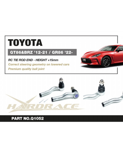 HARDRACE RC TIE ROD END, TOYOTA, GT86 12-21, GR86 22-, SUBARU, BRZ 12-21 : KYP PERFORMANCE HOUSE